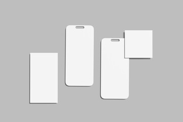 sedia media Post Blank Mockup design © loenstock