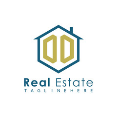 Modern Real Estate Logo – House, Apartment, Building, Architecture, Construction, Property Investment, Corporate Branding Design
