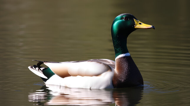 Mallard duck seized the day