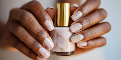 Elegant Marble Nail Art

