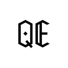 QE monogram logo design letter text name symbol monochrome logotype alphabet character simple logo