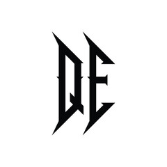 QE monogram logo design letter text name symbol monochrome logotype alphabet character simple logo