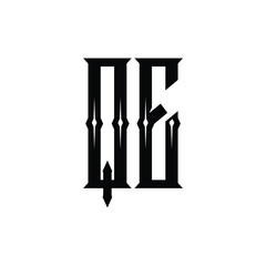 QE monogram logo design letter text name symbol monochrome logotype alphabet character simple logo