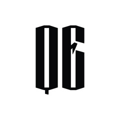 QE monogram logo design letter text name symbol monochrome logotype alphabet character simple logo