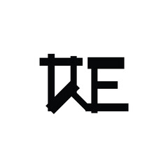 QE monogram logo design letter text name symbol monochrome logotype alphabet character simple logo