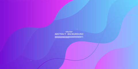 Simple abstract 3D background with colorful blue and pink gradient wave pattern design. Vector Eps10