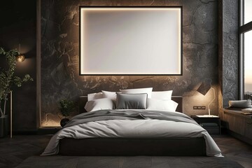Modern Minimalist Bedroom Design with Elegant Lighting and Decor