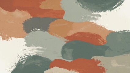 Abstract Brush Strokes in Earth Tones Create a Modern Artistic Background