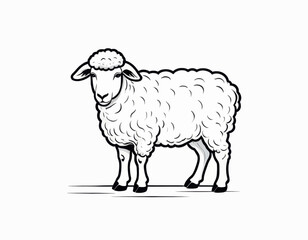 Obraz premium Adorable Sheep Clipart Graphics Perfect for Children's Books Farm Illustrations and Cute Animal Designs