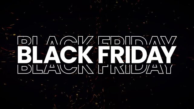  Black Friday animation, Black Friday sale, Black Friday, unlimited Black Friday sale, celebration night, neon background, 4k video