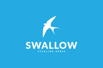 swallow logo design. logo icon vector illustration silhouette