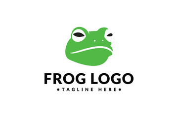 frog logo design. logo icon vector illustration silhouette