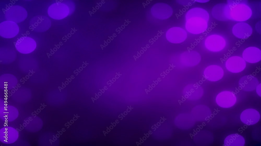 Poster abstract purple bokeh light background with soft, glowing orbs and a smooth violet gradient. ideal f