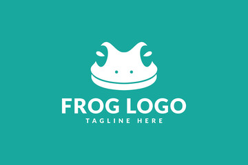 frog logo design. logo icon vector illustration silhouette