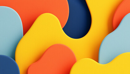 Modern Colorful Abstract 3D Banner Background – Vibrant Gradient Geometric Design with Dynamic Flowing Elements, Depth, Contrast, and Sleek Futuristic Composition