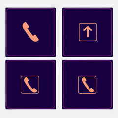 Flat web and mobile icon set illustrations with vector communication symbols and buttons for internet design