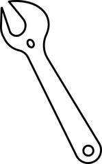 Repair tools and service icon Wrench, screwdriver and gear setting vector isolated on transparent background. Spanner perfect for diy crafting, and repair projects glyph symbol.