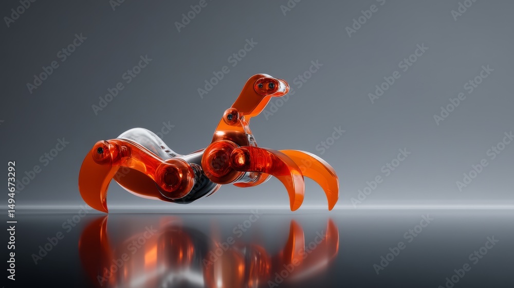 Poster futuristic robotic scorpion model showcasing innovative design and advanced technology.