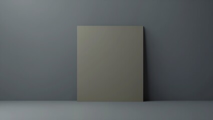 Isolated Card Against Dark Grey Wall Modern Minimalist Interior Design