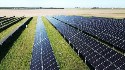 Solar energy farm on agricultural land