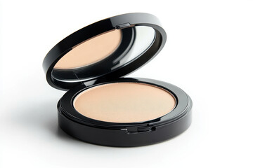 A close-up of various MAC cosmetics products neatly arranged in a row.