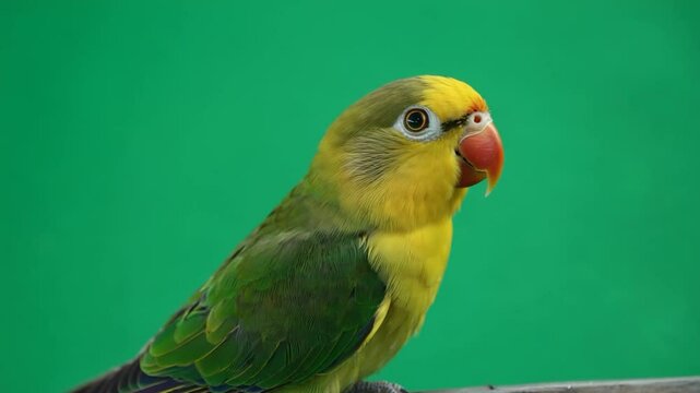 Colorful parrot profile shot