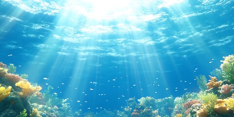 Underwater Coral Reef Sunlight