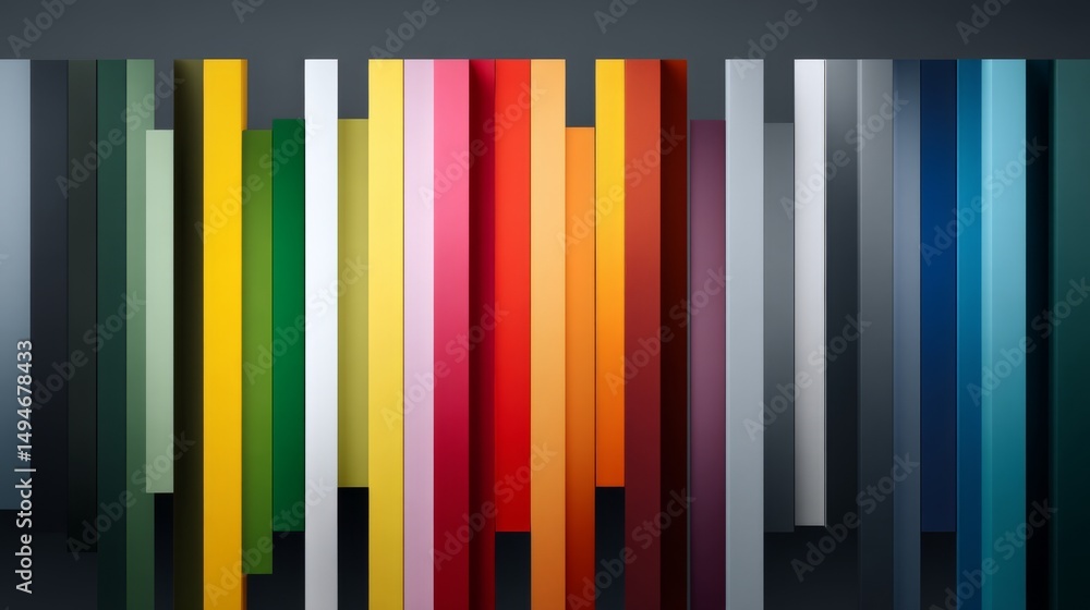 Aufkleber vibrant vertical lines in various colors create a modern abstract backdrop.
