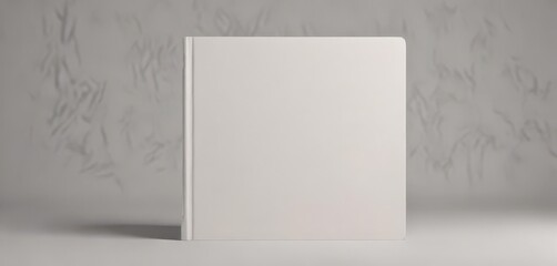 Blank book cover mockup, textured paper background,  story,  item