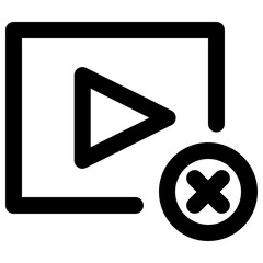 Video Error Icon: Video Playback Deletion