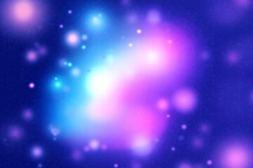 Obraz premium Abstract Blue Pink Bokeh Background, Glowing Lights, Particle Effect, Neon Bokeh, Abstract
