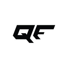 QF monogram logo design letter text name symbol monochrome logotype alphabet character simple logo