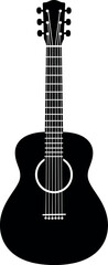 Guitar vector black silhouette print design