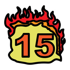 15 Number Vector Filled Icon Design