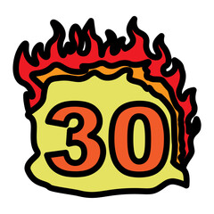 30 Number Vector Filled Icon Design