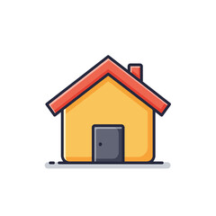 house emoji flat design vector illustration isolated white background