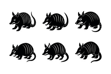 furious armadillo expression set