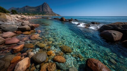 rocky coast of the sea