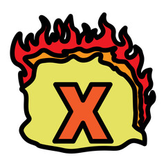  x Small Alphabet Vector Filled Icon Design