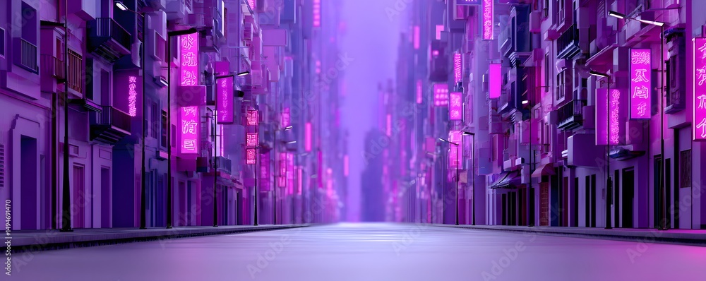 Poster abstract purple background with binary code