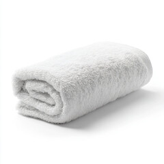 a white towel folded up on a white surface