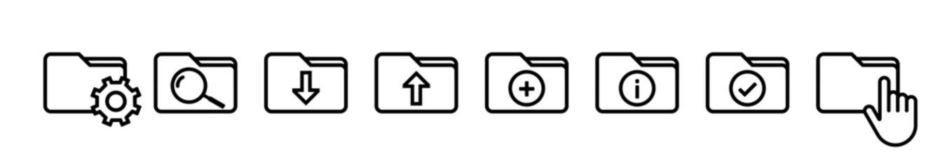 Document Web Icon Set in Line Style. Collection of File Linear Icons, Including files, format, image, text, papers, folder, certificate, invoice, share, folder, management and More. Editable Stroke