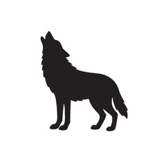 Powerful Wolf Detailed Black Shape