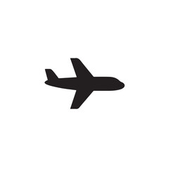 Obraz premium Clean Airplane Side View Silhouette