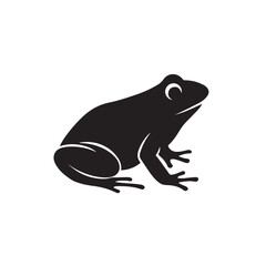 Agile Frog Side View Silhouette