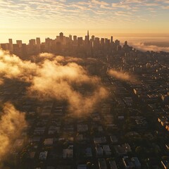 Fototapeta premium AI for Real-Time Urban Heat Island Mitigation, Using Smart Sensors and Data Analytics to Cool Cities and Improve Air Quality in Urban Areas