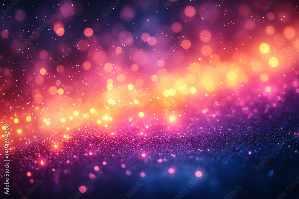 Fototapete Vibrant abstract background with bokeh lights, showcasing a beautiful blend of colors and patterns for creative projects and designs.