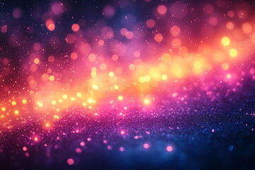 Obraz premium Vibrant abstract background with bokeh lights, showcasing a beautiful blend of colors and patterns for creative projects and designs.