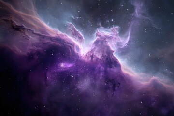 Criatura de pura luz flutuando sobre nebulosa pÃºrpura