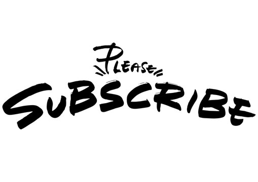 手書き文字「Please subscribe」